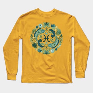 "Cosmic Serenity: Pisces Reverie"- Zodiac Horoscope Star Signs Long Sleeve T-Shirt